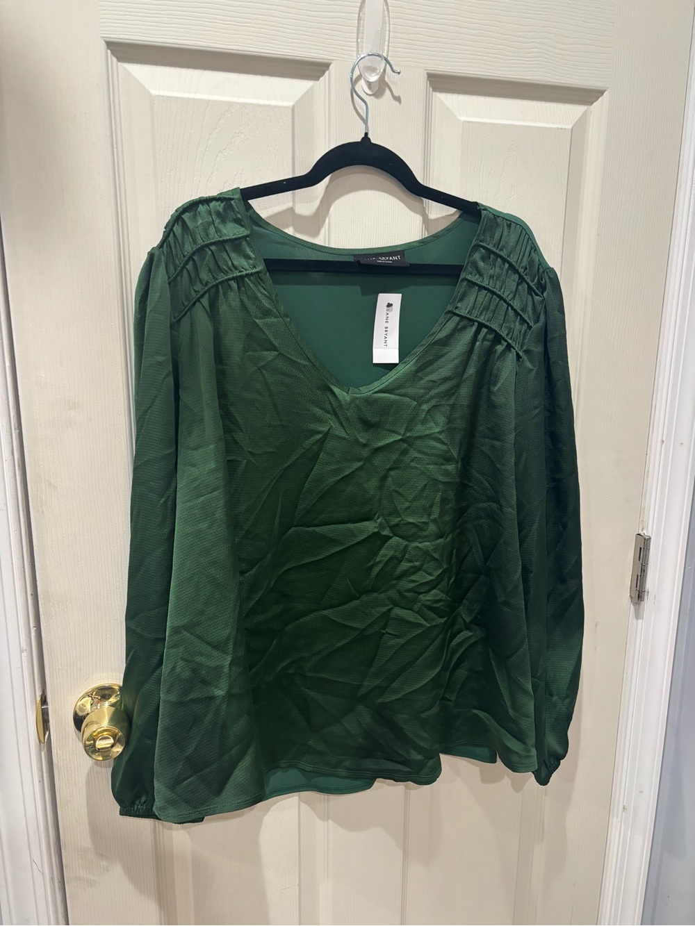 Forest Green Women's Blouse- Lane Bryant